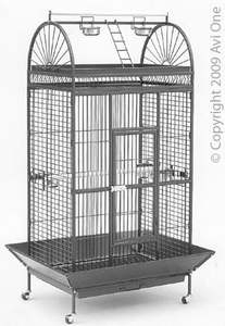 Bird: Avi One Parrot Cage SY210 Black & Silver