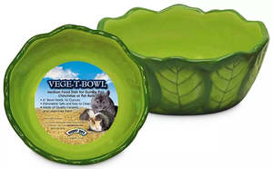 Small Pet: Kaytee Vege-T Bowl Cabbage Design Small Animal Ceramic Bowl