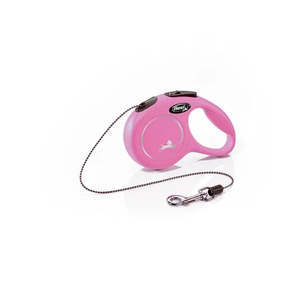 Dog Retractable Leads: Flexi New Classic Cord 3m Retractable Leash