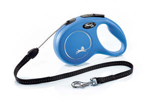 Flexi New Classic Cord Retractable Lead Blue 8m