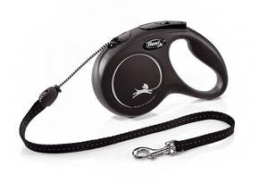 Flexi New Classic Cord Retractable Lead Black 8m