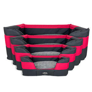 Dog Bed: It's Bed Time Basket Bed Red