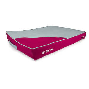 Its Bed Time Dog Bed: Its Bed Time Futon Memory Foam Magenta