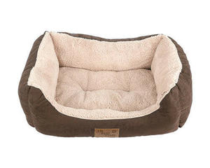 Its Bed Time Dog Bed: Its Bed Time Plush Dozer Bed Brown
