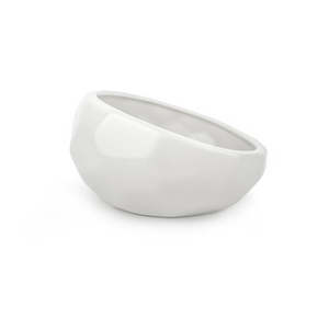 Barkley & Bella Dog Bowl Ceramic Honeycomb White