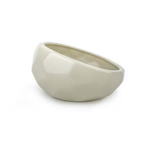 Barkley & Bella Dog Bowl Ceramic Honeycomb Oatmeal