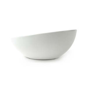Barkley & Bella Ceramic Ergonomic White Pet Bowl