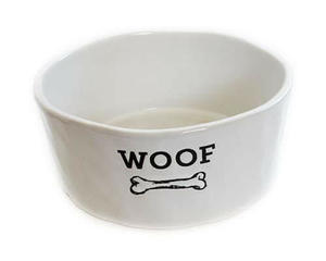 Barkley Bella Dog Bowl: Barkley & Bella Bowl Ceramic Woof Large 20.5cm