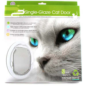 Pet-Corp Slim Profile Single Glaze Glass Cat Door