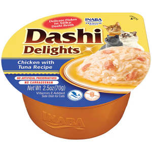 Cat Treats: Inaba Dashi Delights Chicken with Tuna Cat Meal Topper