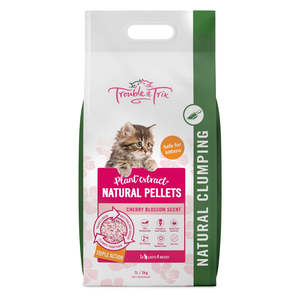 Trouble & Trix Natural Cherry Blossom Scent Pellet Cat Litter