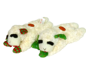 Christmas Lamb Chop With Print Dog Toy