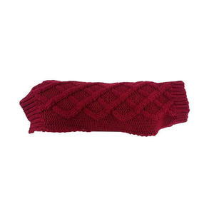 Huskimo Dog Jumpers: Huskimo Jumper Diamond Cable Scarlet