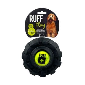 Ruff Play Toys: Ruff Play Dog Toy Tuff Rubber Tyre With Tennis Ball