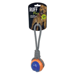 Ruff Play Oddball with Tug Rope Dog Toy