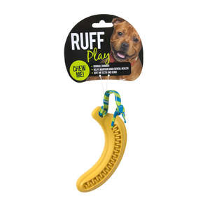 Ruff Play Rubber Dental Banana Dog Toy
