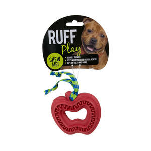 Ruff Play Toys: Ruff Play Rubber Dental Apple Dog Toy