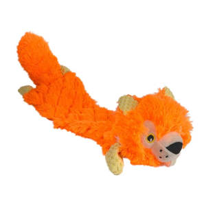 Snuggle Friends: Snuggle Flatties Orange Squirrel Dog Toy