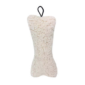 Snuggle Friends Wool Bone White Dog Toy