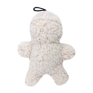 Snuggle Friends Wool Man White Dog Toy