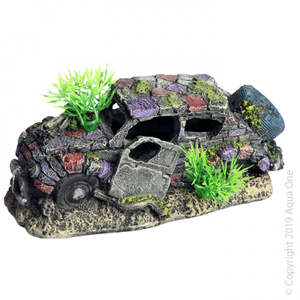 Aqua One Ornament Ruined Car