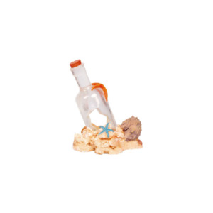 Aqua One Ornament Message in a Bottle