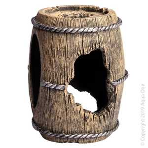 Aqua One Fish Tank Ornaments: Aqua One Ornament Deluxe Whisky Barrel