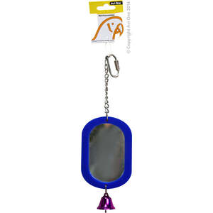 Avi One Bird Toys: Avi One Acrylic Oval Mirror Bird Toy
