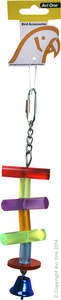 Avi One Bird Toys: Avi One Acrylic Spillikin Bunch with Bell Bird Toy