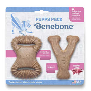 Benebone Dog Toys: Benebone Puppy Dental Chew & Wishbone