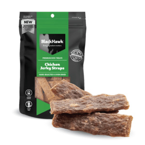 Black Hawk Dog Chicken Straps 100G