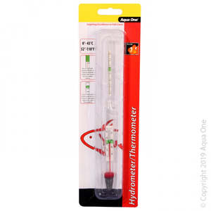 Aqua One Hydrometer with Glass Thermometer