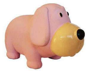 Latex Squeaky Grunter Basset Hound 11cm