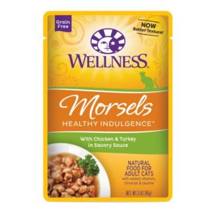 Wellness Morsels Chicken & Turkey Adult Wet Cat Food