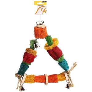 Bird: Avi One Loofah Triangle Bird Toy