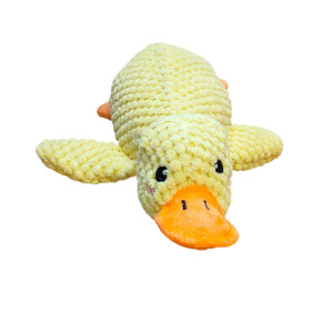 Plush Yellow Duck Dog Toy