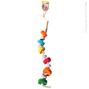 Best Selling: Bird Toy Lanyard Wooden Blocks with Pumice Bird Toy