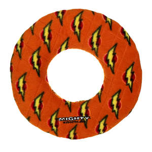 Tuffy Mighty Ring Lightning No Stuff Dog Toy