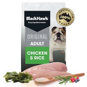 BLACK HAWK ADULT DOG - CHICKEN & RICE 10kg
