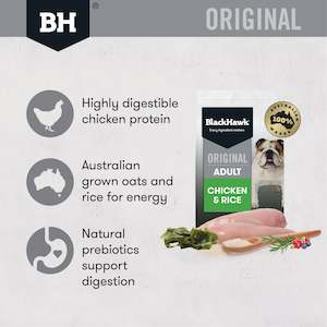 BLACK HAWK - ADULT DOG CHICKEN & RICE 3kg