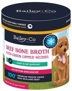 Health: BAILEY+CO BEEF BROTH W GLM 30GM