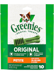 Dental: GREENIES CANINE PETITE 170gm (10 PACK)