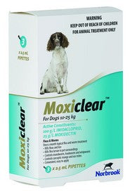 MOXICLEAR DOG 10-25KG 3PK