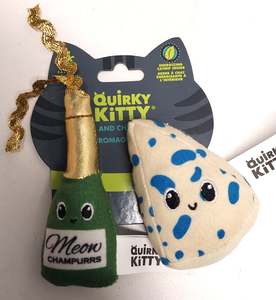 Cat Toys 1: QUIRKY KITTY WINE & CHEESE