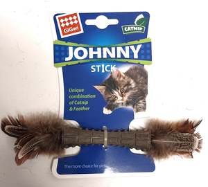 Cat Toys 1: GIGWI JOHNNY STICK CATNIP WITH DOUBLE FEATHER