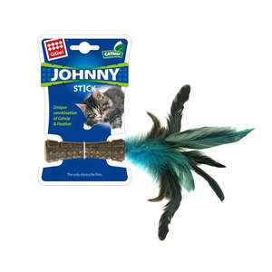 Cat Toys 1: GIGWI JOHNY STICK CATNIP WITH COLOURED FEATHERS