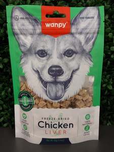 Treats: WANPY FREEZE DRIED CHICKEN LIVER DOG TREAT 40G