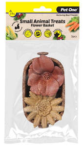Pet One Small Animal Treat - Flower Basket 3pcs