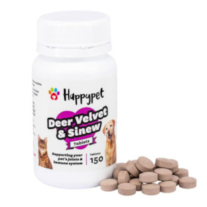 Vitamins & Supplements: Happypet Velvet and Sinew Tablets for Cats & Dogs Health Supplement