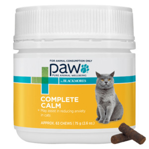 PAW Complete Calm Chews for Cats 75g - Natural Calming Supplement by Blackmores